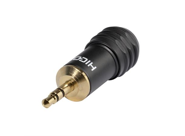 HICON HI-J35S04 3.5mm MiniJack han Stereo. For kabel Ø4-6.8mm 