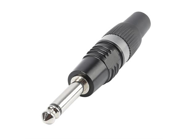 HICON Jack 6,3mm sort HICON jack (6,3mm)  2-pole