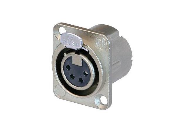 Neutrik NC4FD-LX XLR chassis 4P Hun Nikkel 