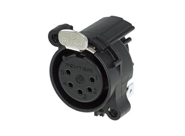 Neutrik NC5FAH XLR receptacle chassis 5P Hun Horisontal PCB 