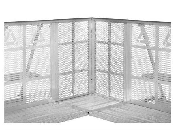 BARRIER CORNER CORNER BASE 90° ALU. 
