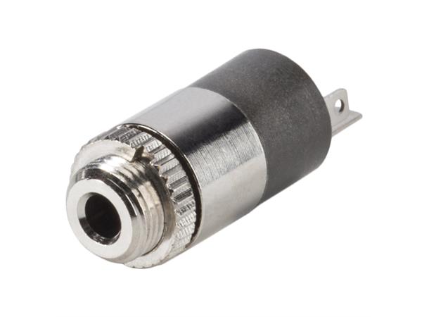 HICON HI-J25SEF 2.5mm MiniJack hun Stereo. For chassis. Loddetetilkobling 