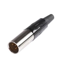 HICON HI-XMCM4 4-pin Mini XLR han Maks kabel Ø 3.2mm