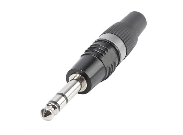 HICON Jack 6,3mm sort HICON jack (6,3mm)  3-pole 