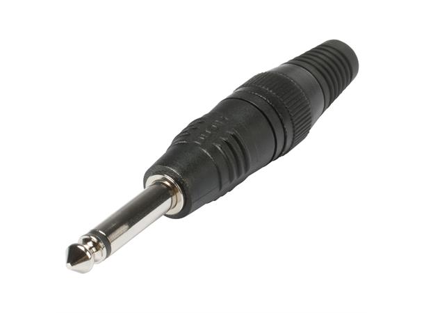 HICON JacknPlug 6,3mm  black HICON jack (6,3mm)  2-pole