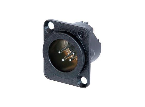 Neutrik NC4MD-LX XLR chassis 4P Han Sort 