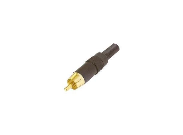Neutrik REAN NYS373-0 Phono Plugg Han Sort/Gull/Sort