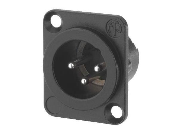 Neutrik NC3MD-LX-BAG XLR Chassis 3P Han Sort 