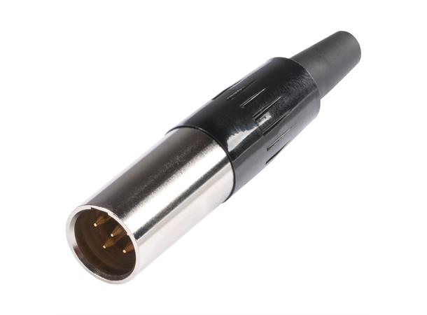 HICON HI-XMCM5 5-pin Mini XLR han Maks kabel Ø 3.2mm 