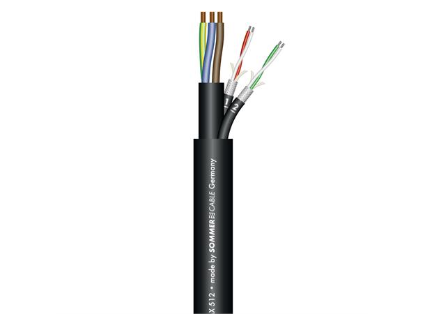 MONOLITH 2HV DMX-Combo./ sort3x2,50mm² + DMX og strøm hybrid 