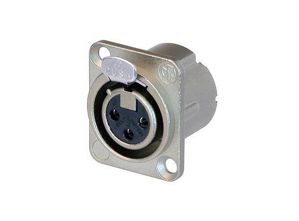 Neutrik NC3FD-LX XLR chassis 3P hun Nikkel 