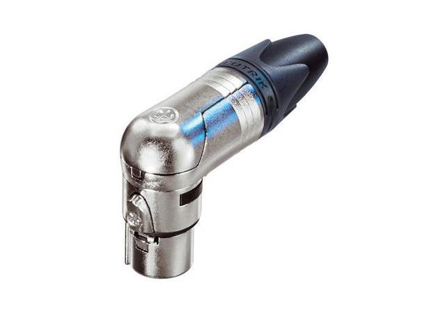 Neutrik NC4FRX XLR plugg 4P Hun Nikkel Vinkel 