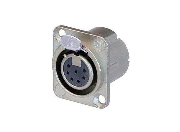 Neutrik NC7FD-LX XLR chassis 7P Hun Nikkel 