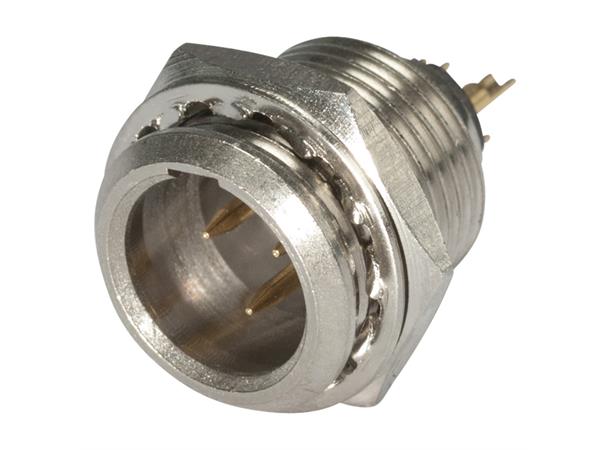 HICON HI-XMEM3 3-pin Mini XLR han For chassis. Loddetilk. 