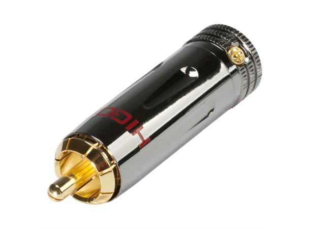 KabelPlug -rød HICON RCA / phono connector 