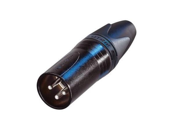 Neutrik NC3MXX-HA-BAG XLR Plugg 3P Han Sort B-Crimp 
