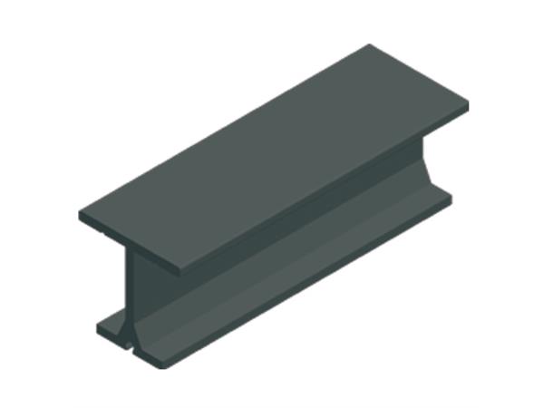 TRUMPF track straight Predrilled, 600 black 