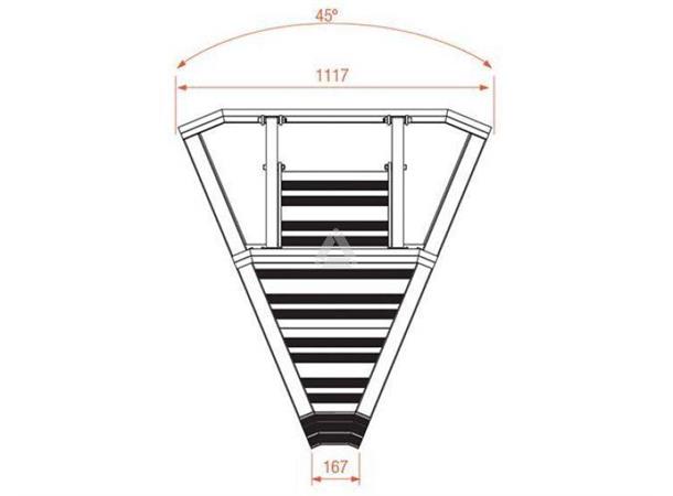 BARRIER CORNER CORNER 45DGR INSIDE