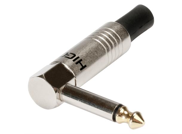 HICON-JacknPlug 6,3  90° abgew. HICON jack (6,3mm)  2-pole