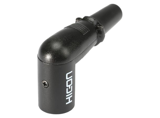 HICON HI-X3RM-M 3-pin XLR han, 90° Sort
