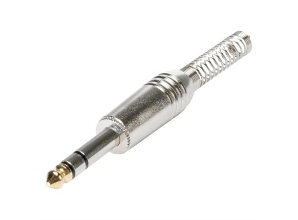 HICON Jack , 6,3mm, nickel m. HICON jack (6,3mm)  3-pole