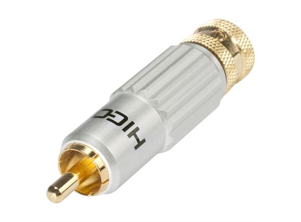 KabelPlug - sort HICON RCA / phono connector 