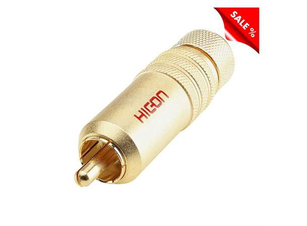 KabelPlug HighEnd rød HICON RCA / phono connector 