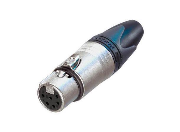 Neutrik NC6FXX XLR plugg 6P Hun Nikkel
