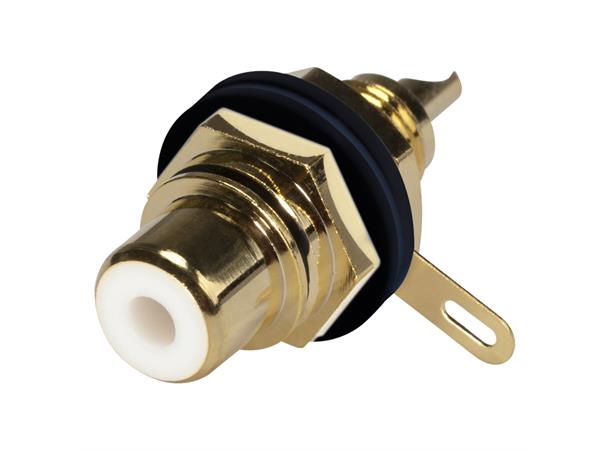 Installation socket solderversion HICON RCA, 2-pole , metal 