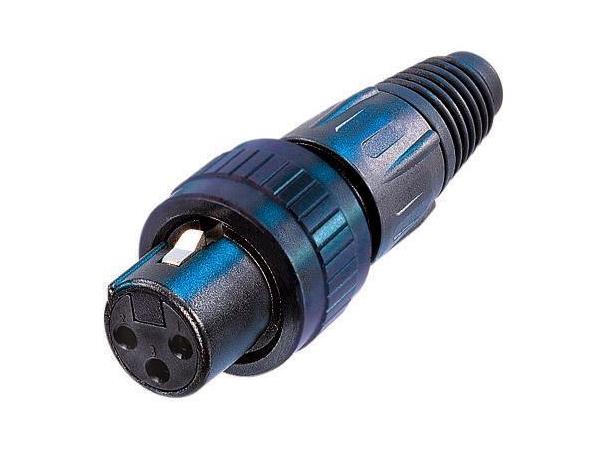 Neutrik NC3FX-SPEC XLR plugg 3P Hun låsring 