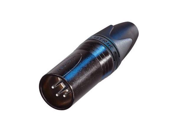 Neutrik NC4MXX-BAG XLR plugg 4P Han Sort 