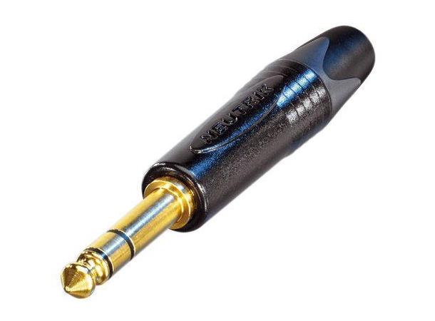 Neutrik NP3X-B Jack plugg 3P Han Sort Gull 