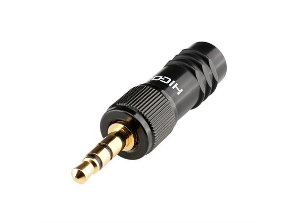HICON HI-J35S-SCREW-M 3.5mm MiniJack han Stereo. Maks Ø 5.8mm 