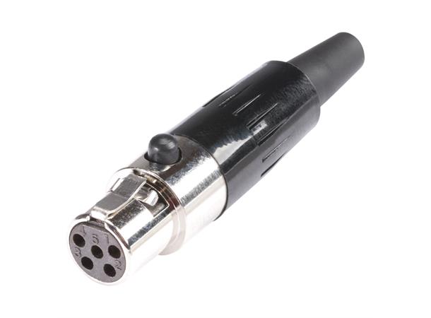 HICON HI-XMCF5 5-pin Mini XLR hun Maks kabel Ø 3.2mm 