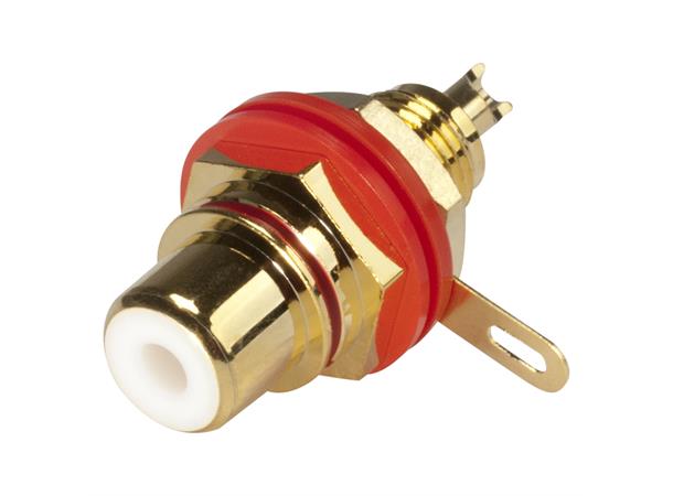 Installation socket solderversion HICON RCA, 2-pole , metal 