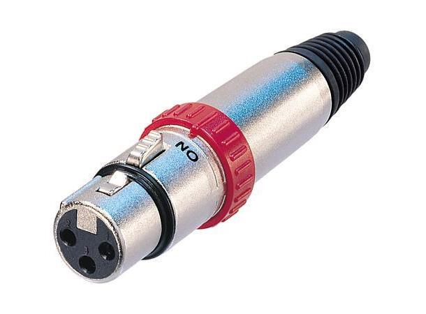 Neutrik NC3FXS XLR plugg 3P Hun bryter 
