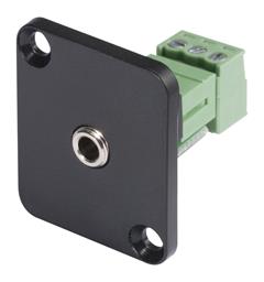 HICON HI-J35SEFD-S 3.5mm MiniJack hun Stereo. D-panel, skruterminal