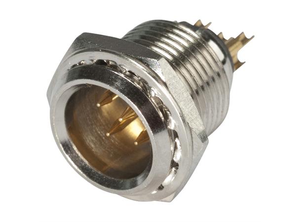 HICON HI-XMEM5 5-pin Mini XLR han For chassis. Loddetilk.