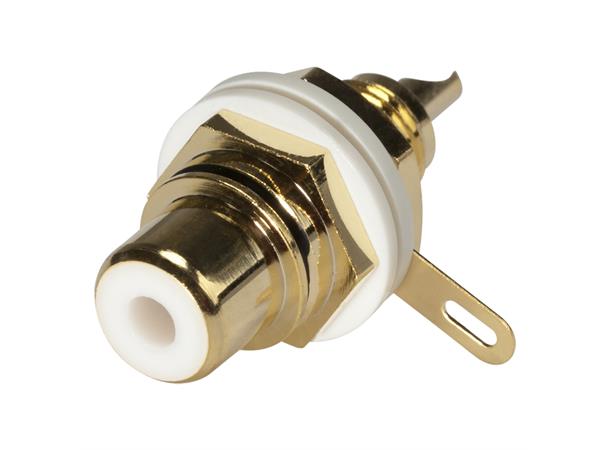 Installation socket solderversion HICON RCA, 2-pole , metal 