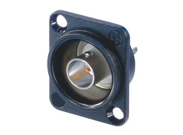 Neutrik BNC "Bulkhead" D Sort, LODDING 