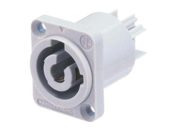 Neutrik NAC3MPB-1 Powercon 3p chassis outlet, grå