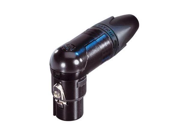 Neutrik NC3FRX-BAG XLR plugg 3P Hun Sort Vinkel 