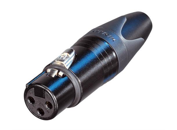 Neutrik NC3FXX-BAG-D XLR plugg 3P Hun Sort