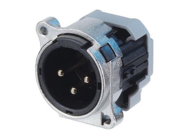 Neutrik NC3MBY XLR chassis 3P Han IDC for AWG 26-24 wires