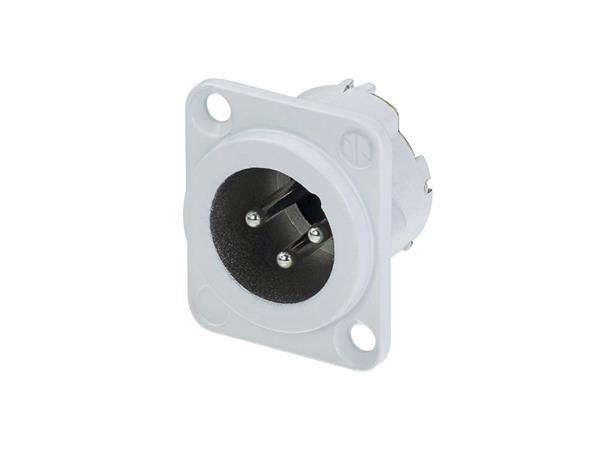 Neutrik NC3MD-LX-WT XLR chassis 3P Han HVIT