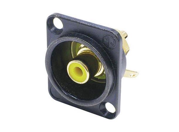 Neutrik NF2D-B-4 Phono Chassis Hun Gul D-type isolert RCA 