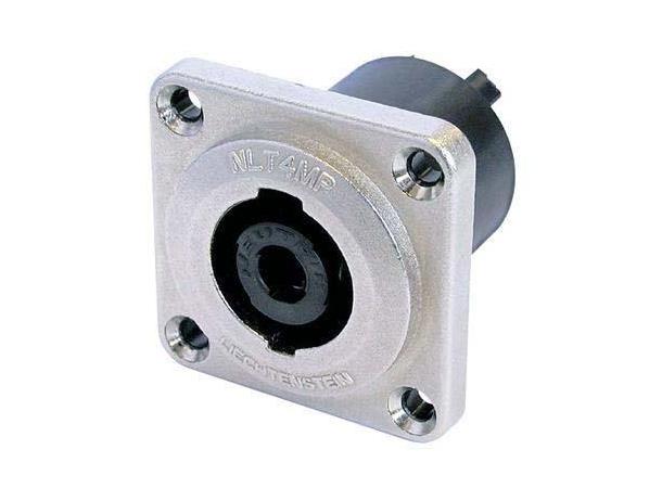 Neutrik NLT4MP Speakon Chassis 4P Han Nikkel G-type låsbar 