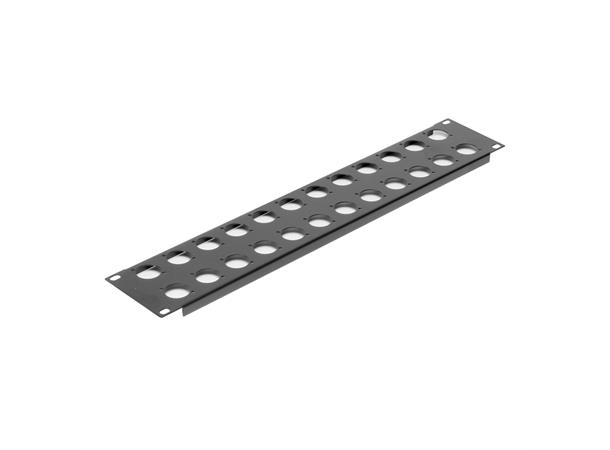 2U Rack Panel, 32 x Neutrik D Stanset for Neutrik D-Series