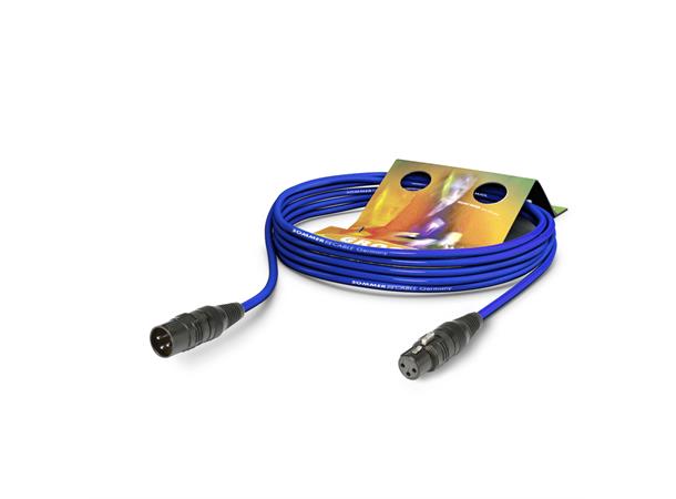 AES/EBU Binary 234, blå,  2,50m 3-Pins DMX, Hicon.