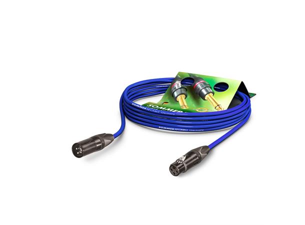 AES/EBU Binary 234, blå,  2,50m 3-Pins DMX, Neutrik.